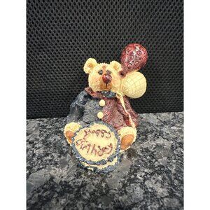 Vintage Shelly Bear Happy Birthday Figurine with Balloons & Cake Limited Edition
